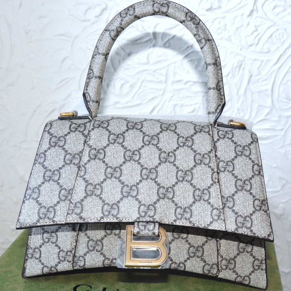 Gucci x Balenciaga Hacker Top Handle Hourglass Aria Gg Supreme Canvas - Picture 5 of 16